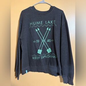 Hume Lake Keep Exploring Gray Crewneck Sweatshirt Women’s L